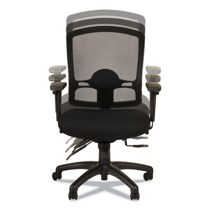 Alera Etros Series Mid-Back Multifunction with Seat Slide Chair, Supports Up to 275 lb, 17.83" to 21.45" Seat Height, Black