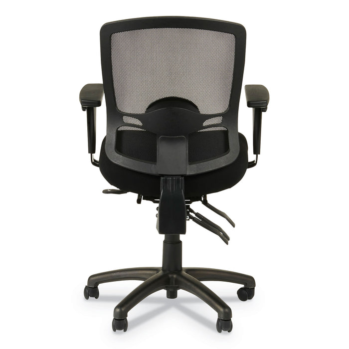 Alera Etros Series Mesh Mid-Back Petite Multifunction Chair, Supports Up to 275 lb, 17.16" to 20.86" Seat Height, Black