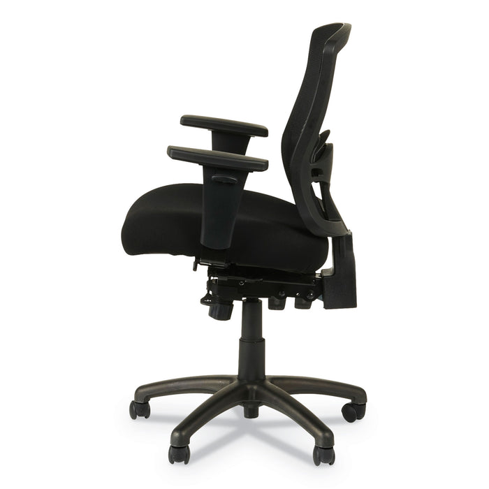 Alera Etros Series Mesh Mid-Back Petite Multifunction Chair, Supports Up to 275 lb, 17.16" to 20.86" Seat Height, Black