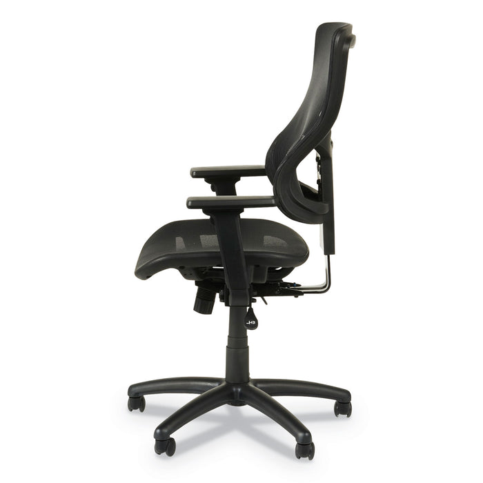 Alera Elusion II Series Suspension Mesh Mid-Back Synchro Seat Slide Chair, Supports 275 lb, 16.34" to 20.35" Seat, Black