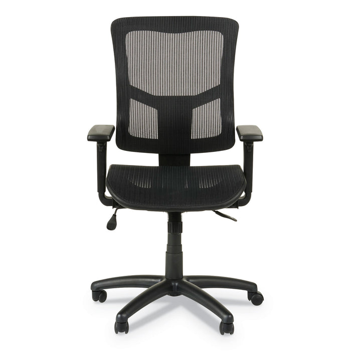 Alera Elusion II Series Suspension Mesh Mid-Back Synchro Seat Slide Chair, Supports 275 lb, 16.34" to 20.35" Seat, Black