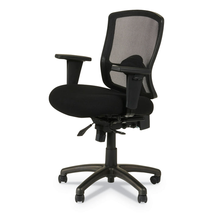 Alera Etros Series Mesh Mid-Back Petite Multifunction Chair, Supports Up to 275 lb, 17.16" to 20.86" Seat Height, Black