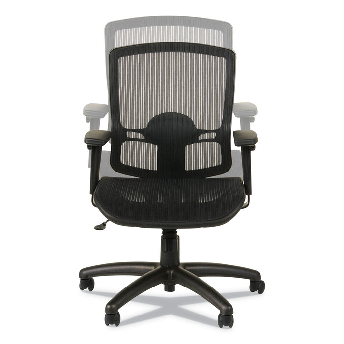 Alera Etros Series Suspension Mesh Mid-Back Synchro Tilt Chair, Supports Up to 275 lb, 15.74" to 19.68" Seat Height, Black