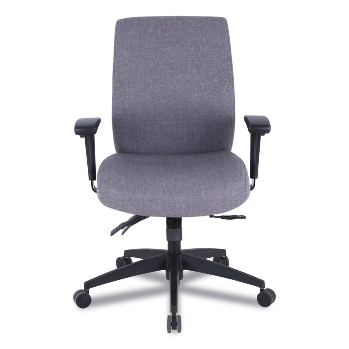 Alera Wrigley Series 24/7 High Performance Mid-Back Multifunction Task Chair, Supports Up to 275 lb, Gray, Black Base