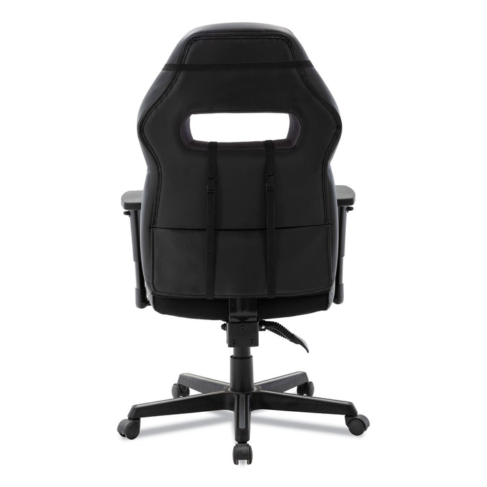 Racing Style Ergonomic Gaming Chair, Supports 275 lb, 15.91" to 19.8" Seat Height, Black/Gray Trim Seat/Back, Black/Gray Base