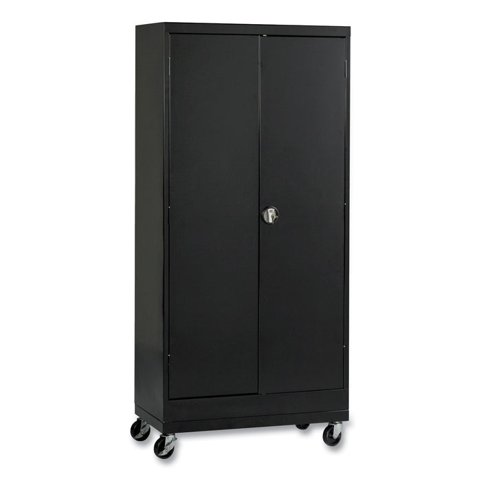 Assembled Mobile Storage Cabinet, with Adjustable Shelves 36w x 24d x 66h, Black