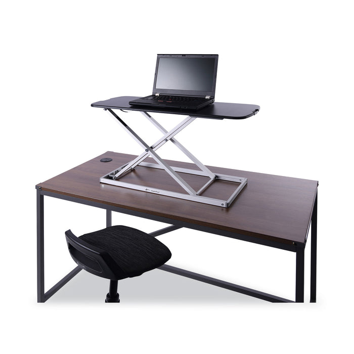 AdaptivErgo Laptop Lifting Workstation, 31.25" x 12.63" x 1.38" to 16", Black/Silver