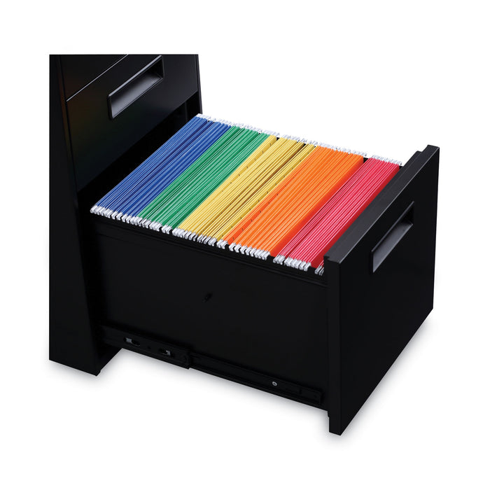 File Pedestal, Left or Right, 3-Drawers: Box/Box/File, Legal/Letter, Black, 14.96" x 19.29" x 27.75"