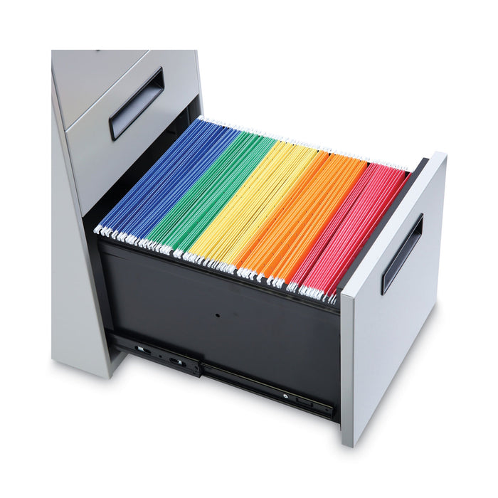 File Pedestal, Left or Right, 3-Drawers: Box/Box/File, Legal/Letter, Light Gray, 14.96" x 19.29" x 27.75"