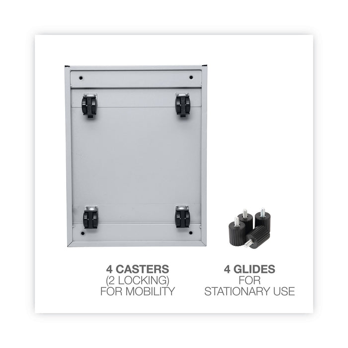 File Pedestal, Left or Right, 3-Drawers: Box/Box/File, Legal/Letter, Light Gray, 14.96" x 19.29" x 27.75"