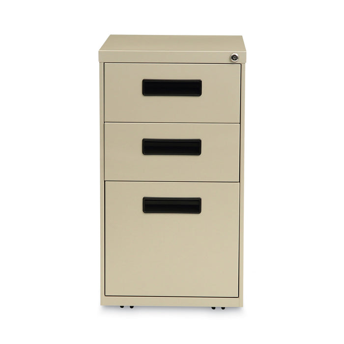 File Pedestal, Left or Right, 3-Drawers: Box/Box/File, Legal/Letter, Putty, 14.96" x 19.29" x 27.75"