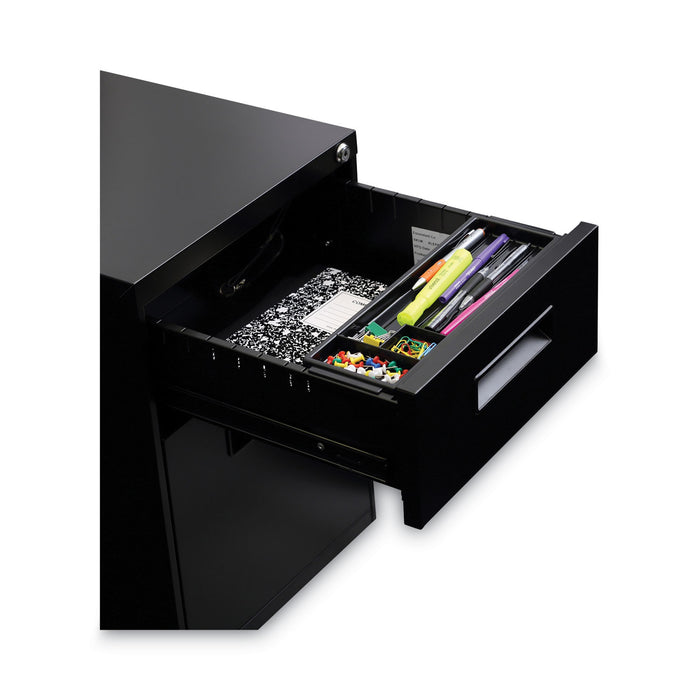 File Pedestal, Left or Right, 2-Drawers: Box/File, Legal/Letter, Black, 14.96" x 19.29" x 21.65"