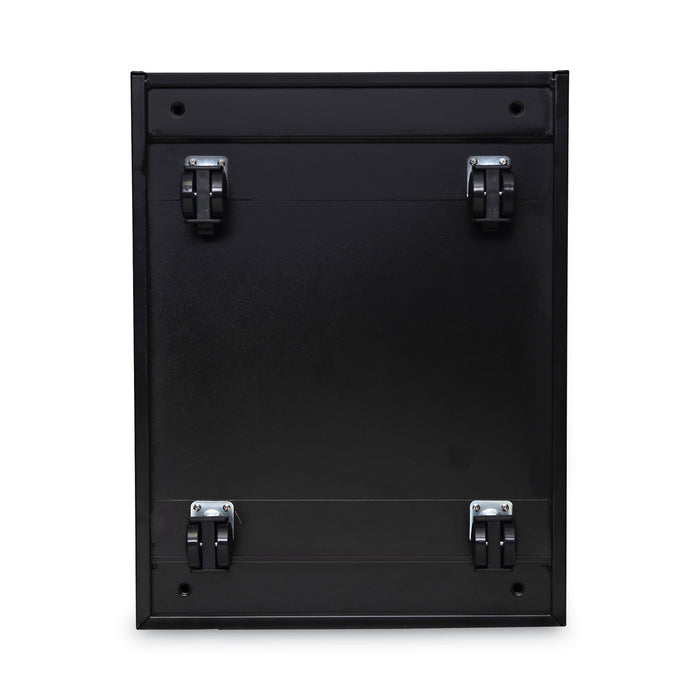 File Pedestal, Left or Right, 2 Legal/Letter-Size File Drawers, Black, 14.96" x 19.29" x 27.75"