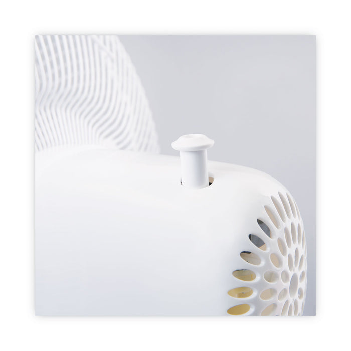 12" 3-Speed Oscillating Desk Fan, Plastic, White