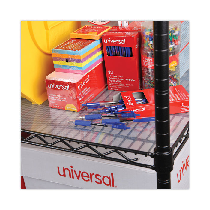 Shelf Liners For Wire Shelving, Clear Plastic, 48w x 18d, 4/Pack