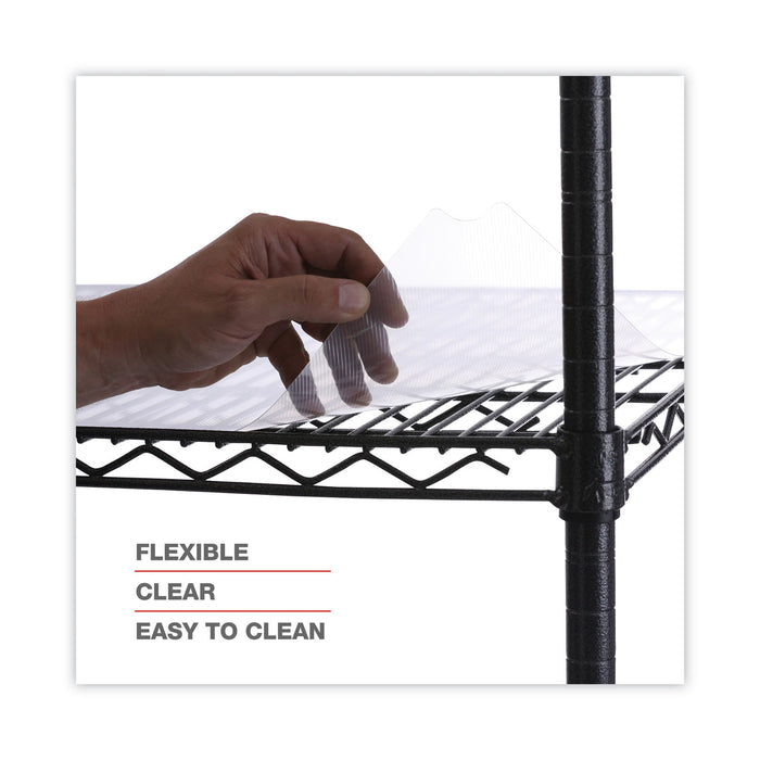 Shelf Liners For Wire Shelving, Clear Plastic, 48w x 24d, 4/Pack