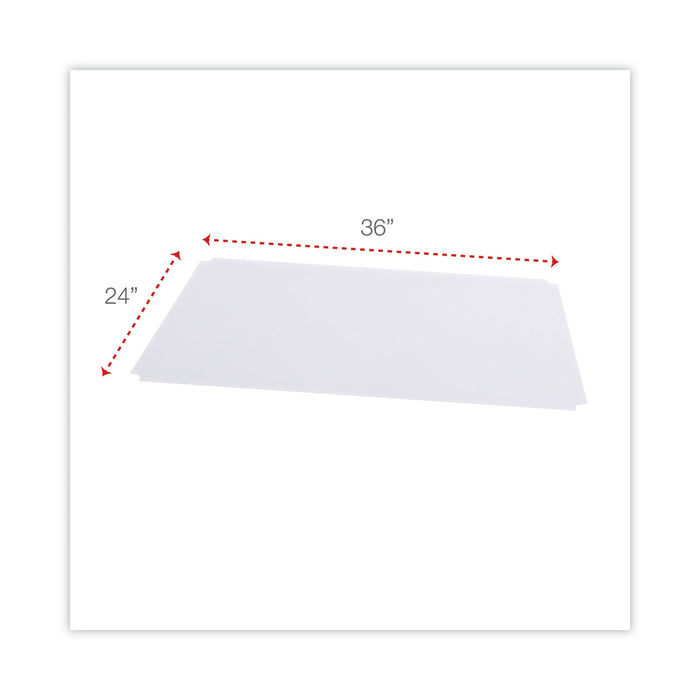 Shelf Liners For Wire Shelving, Clear Plastic, 36w x 24d, 4/Pack