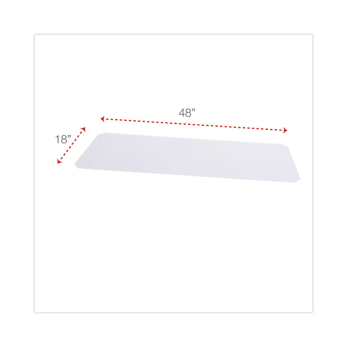 Shelf Liners For Wire Shelving, Clear Plastic, 48w x 18d, 4/Pack