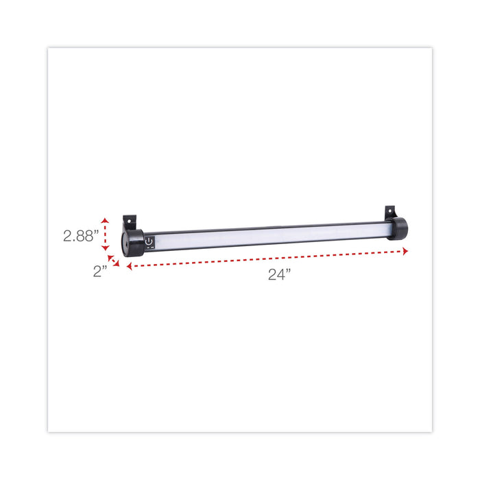 Under Cabinet LED Strip Lamp, 24w x 2d x 2.88h, Black