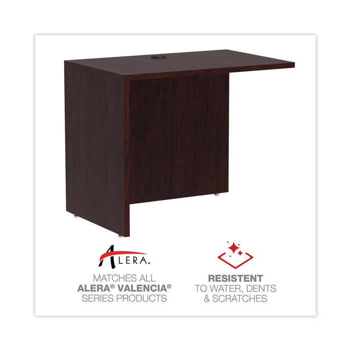 Alera Valencia Series Reversible Return/Bridge Shell, 35w x 23.63d x 29.5h, Mahogany