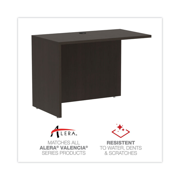 Alera Valencia Series Reversible Return/Bridge Shell, 42w x 23.63d x 29.5, Espresso