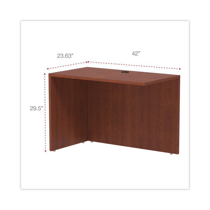 Alera Valencia Series Reversible Return/Bridge Shell, 42w x 23.63d x 29.5h, Medium Cherry