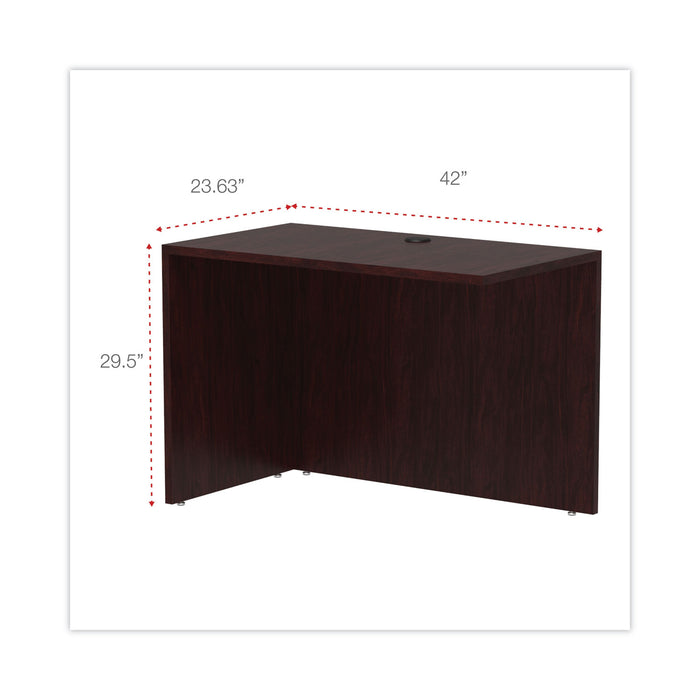 Alera Valencia Series Reversible Return/Bridge Shell, 42w x 23.63d x 29.5h. Mahogany