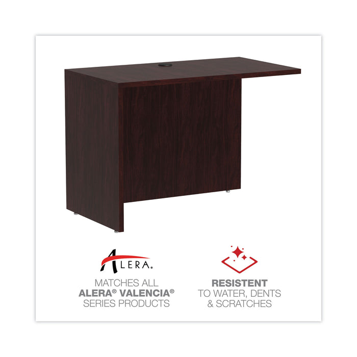 Alera Valencia Series Reversible Return/Bridge Shell, 42w x 23.63d x 29.5h. Mahogany