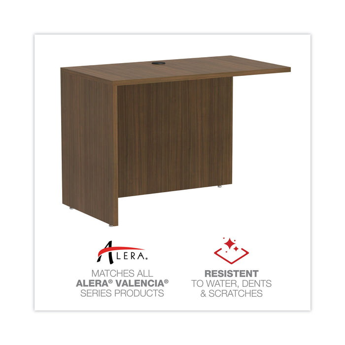 Alera Valencia Series Reversible Return/Bridge Shell, 42w x 23.63d x 29.5h, Modern Walnut