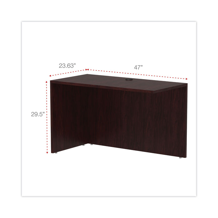 Alera Valencia Series Reversible Return/Bridge Shell, 47.25w x 23.63d x 29.5h, Mahogany