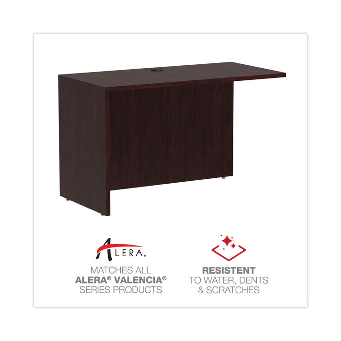 Alera Valencia Series Reversible Return/Bridge Shell, 47.25w x 23.63d x 29.5h, Mahogany