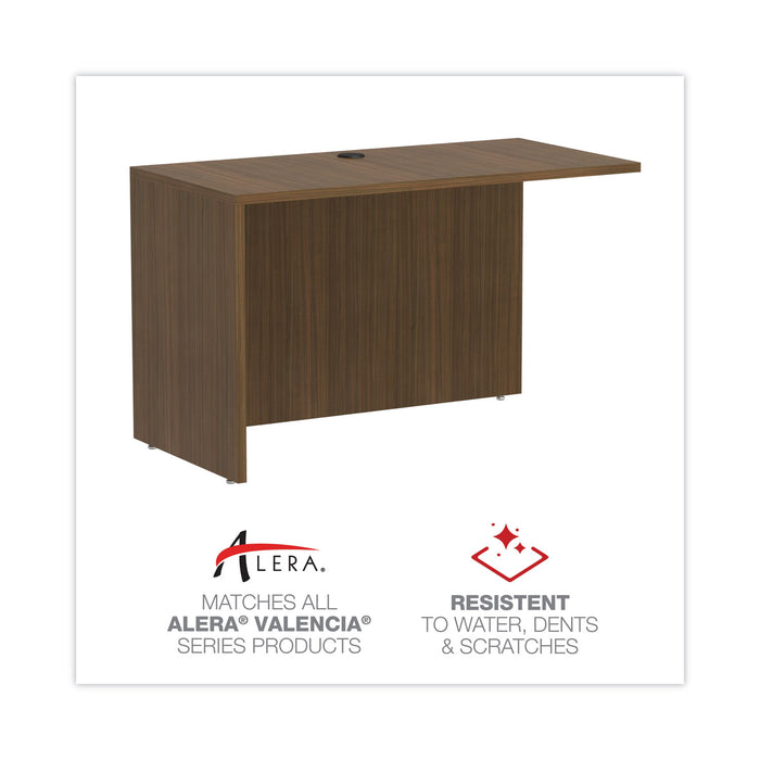 Alera Valencia Series Reversible Return/Bridge Shell, 47.25w x 23.63d x 29.5h, Modern Walnut