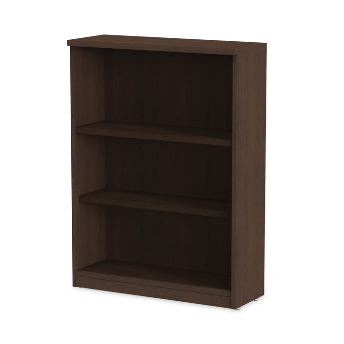 Alera Valencia Series Bookcase, Three-Shelf, 31.75w x 14d x 39.38h, Espresso