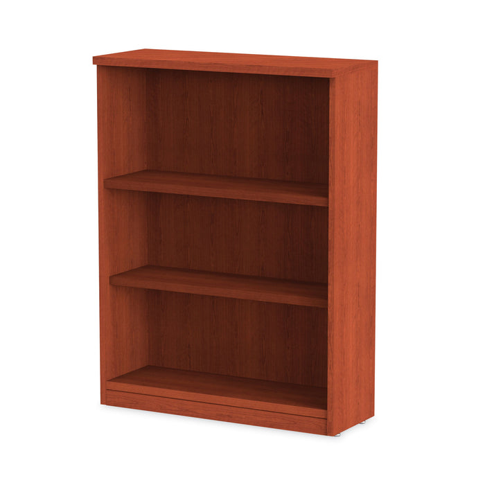 Alera Valencia Series Bookcase, Three-Shelf, 31.75w x 14d x 39.38h, Med Cherry