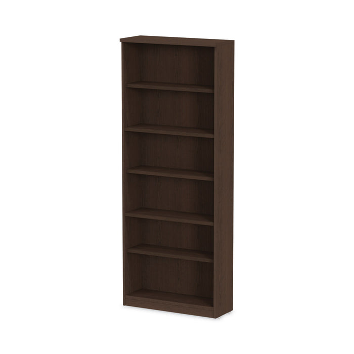 Alera Valencia Series Bookcase, Six-Shelf, 31.75w x 14d x 80.25h, Espresso