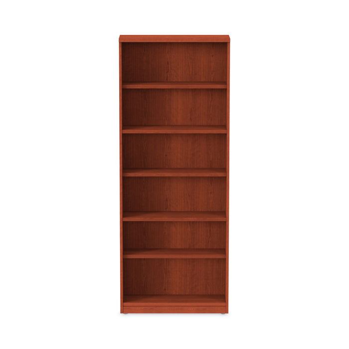 Alera Valencia Series Bookcase, Six-Shelf, 31.75w x 14d x 80.25h, Medium Cherry