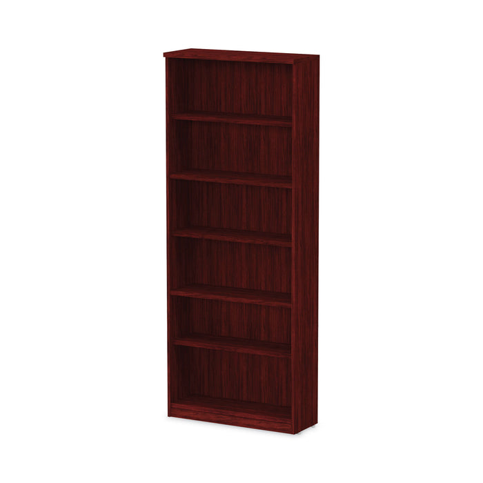 Alera Valencia Series Bookcase, Six-Shelf, 31.75w x 14d x 80.25h, Mahogany