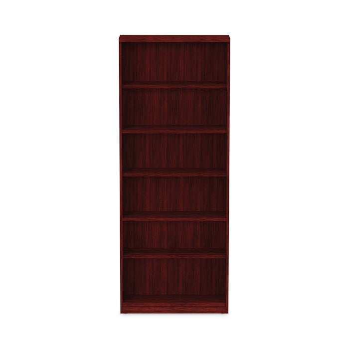 Alera Valencia Series Bookcase, Six-Shelf, 31.75w x 14d x 80.25h, Mahogany