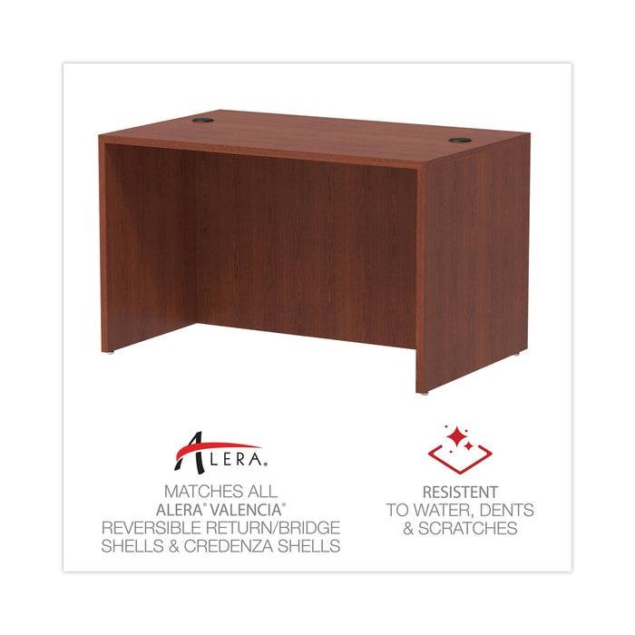 Alera Valencia Series Straight Front Desk Shell, 47.25" x 29.5" x 29.63", Medium Cherry