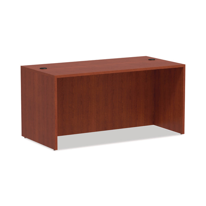 Alera Valencia Series Straight Front Desk Shell, 59.13" x 29.5" x 29.63", Medium Cherry