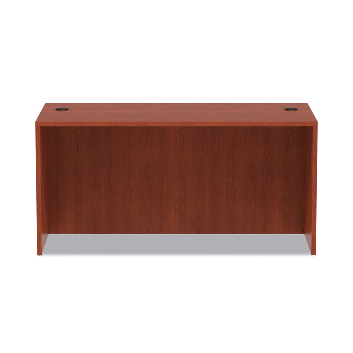 Alera Valencia Series Straight Front Desk Shell, 59.13" x 29.5" x 29.63", Medium Cherry