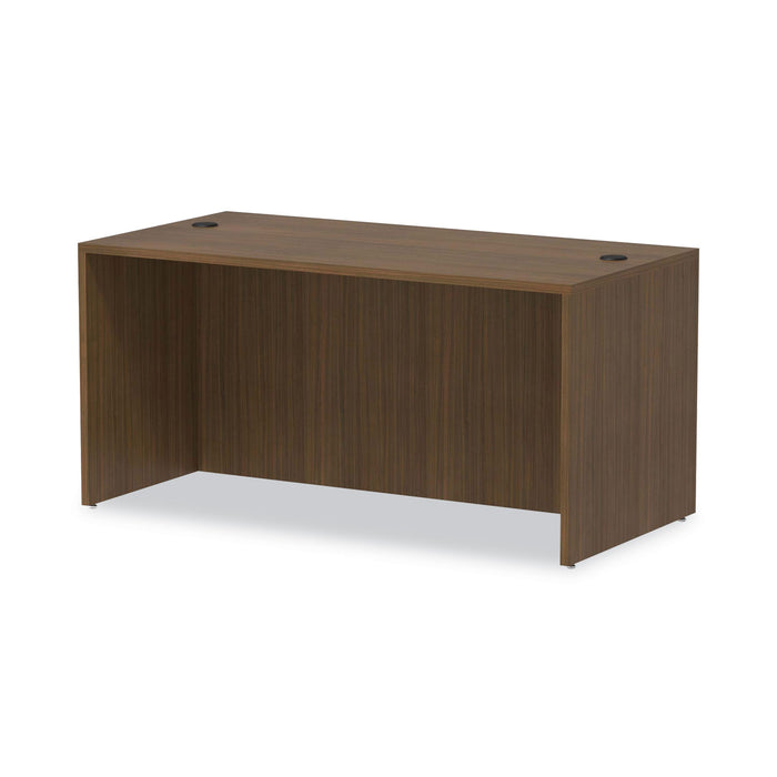 Alera Valencia Series Straight Front Desk Shell, 59.13" x 29.5" x 29.63", Modern Walnut