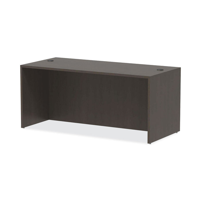 Alera Valencia Series Straight Front Desk Shell, 65" x 29.5" x 29.63", Espresso