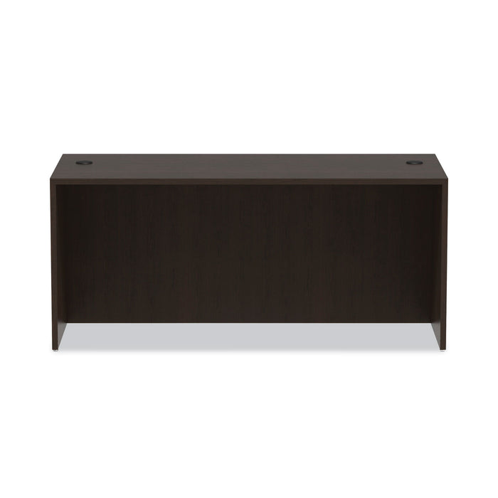 Alera Valencia Series Straight Front Desk Shell, 65" x 29.5" x 29.63", Espresso