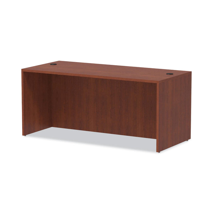 Alera Valencia Series Straight Front Desk Shell, 65" x 29.5" x 29.63", Medium Cherry