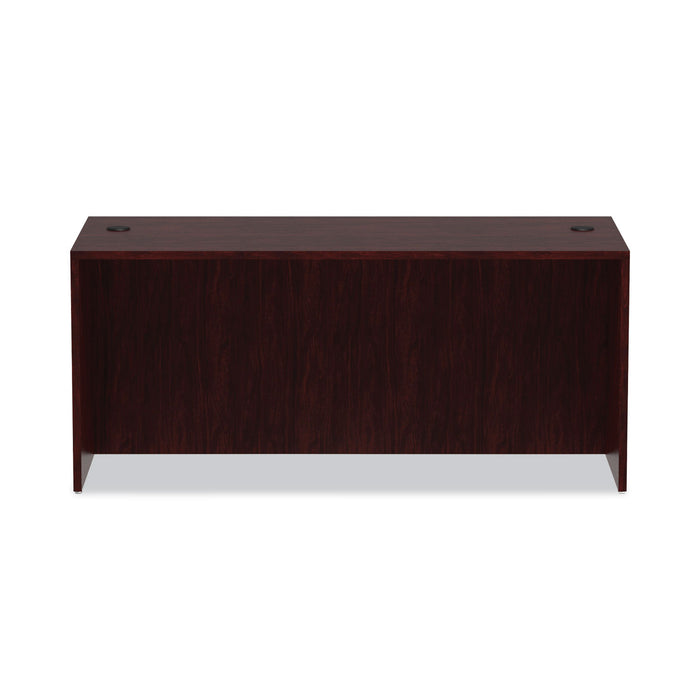 Alera Valencia Series Straight Front Desk Shell, 65" x 29.5" x 29.63", Mahogany