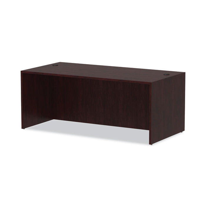 Alera Valencia Series Straight Front Desk Shell, 71" x 35.5" x 29.63", Mahogany