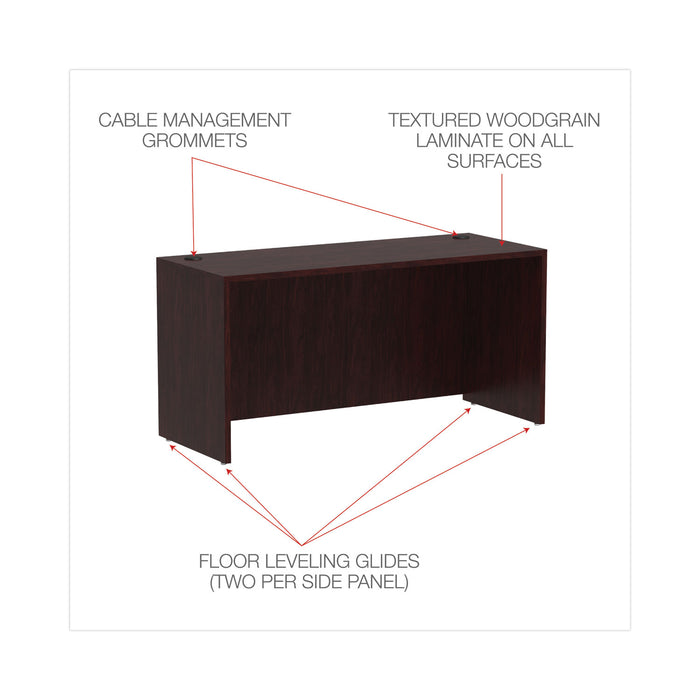 Alera Valencia Series Credenza Shell, 59.13w x 23.63d x 29.5h, Mahogany