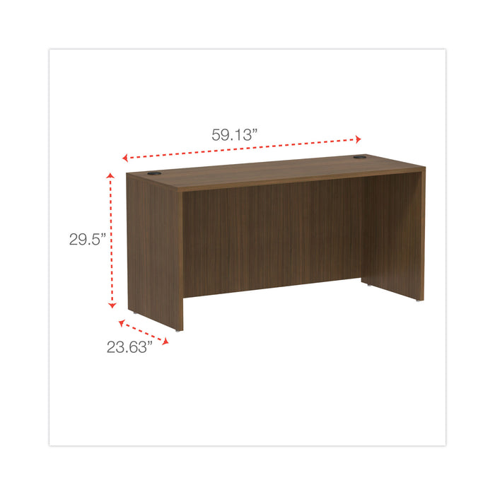 Alera Valencia Series Credenza Shell, 59.13w x 23.63d x 29.5h, Modern Walnut