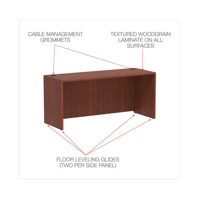 Alera Valencia Series Credenza Shells, 65w x 23.6d x 29.5h, Medium Cherry